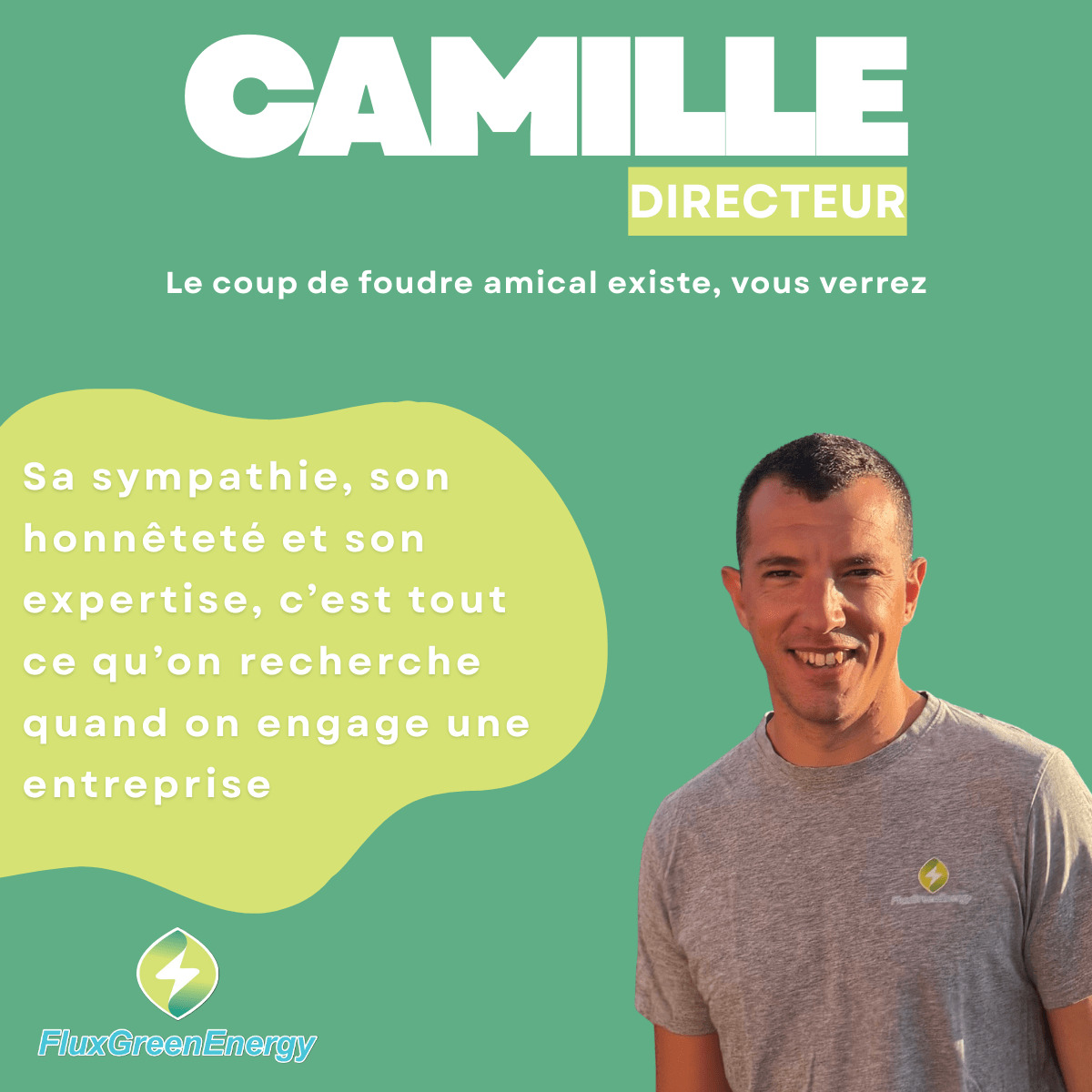 Camille, directeur flux green energy