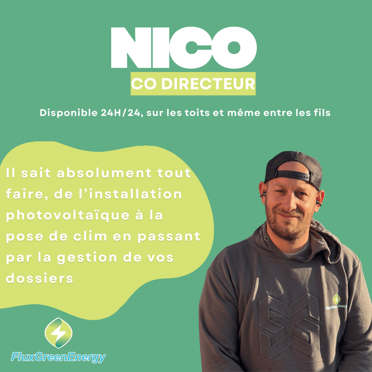 Nico co directeur flux green energy