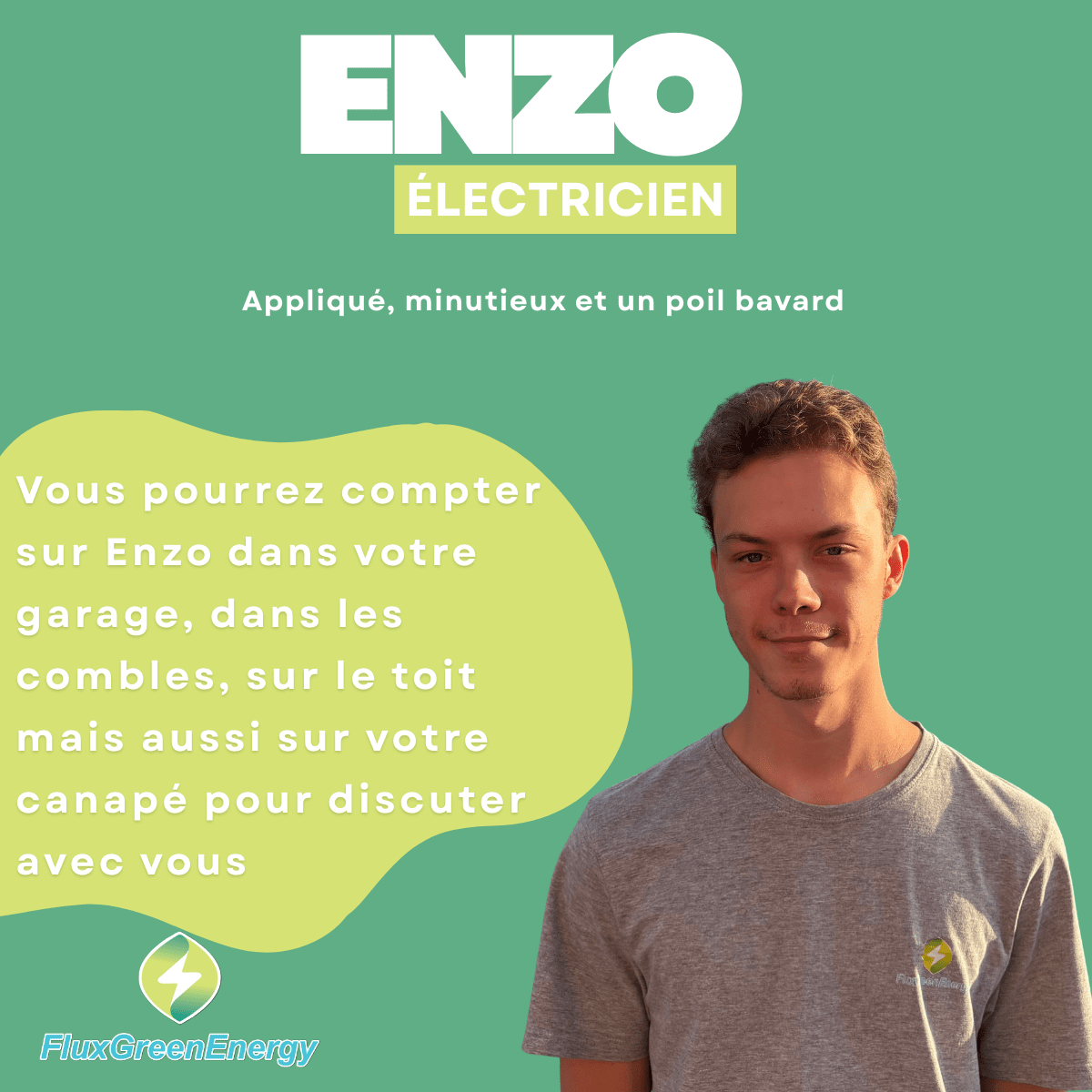 Enzo Électricien flux green energy